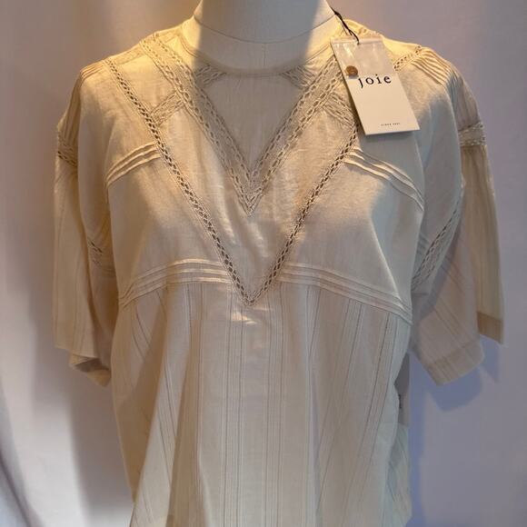 NWT JOIE Blouse Cream Joie‎ lace blouse #laceblouse HIGH quality women Junior - Picture 3 of 8